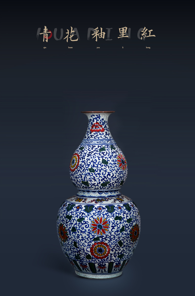 Large Chinese Hand Painted Dragon Ceramic Blue and White Porcelain Floor Vases