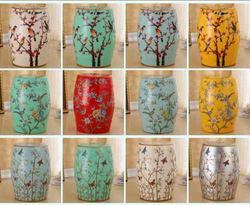 Wholesale Flower Design Chinese Porcelain Ceramic Stool Garden Seat