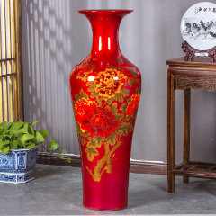 Large Chinese Hand Painted Dragon Ceramic Blue and White Porcelain Floor Vases