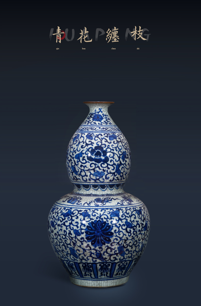 Large Chinese Hand Painted Dragon Ceramic Blue and White Porcelain Floor Vases
