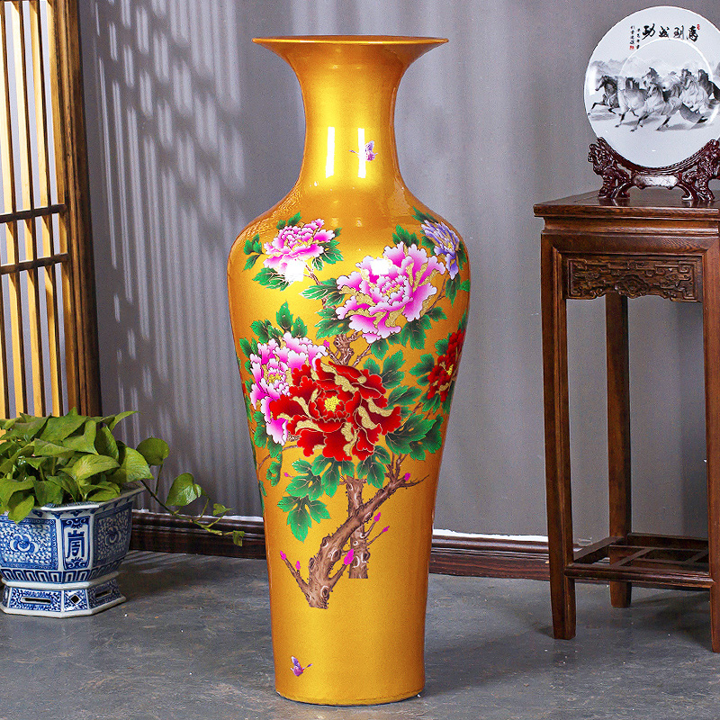 Large Chinese Hand Painted Dragon Ceramic Blue and White Porcelain Floor Vases