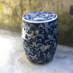 Wholesale Chinese Hand Painted Blue and White Porcelain Ceramic Stool Garden Seat