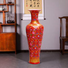 Large Chinese Hand Painted Dragon Ceramic Blue and White Porcelain Floor Vases