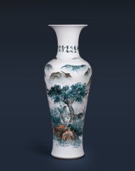 Large Chinese Hand Painted Dragon Ceramic Blue and White Porcelain Floor Vases