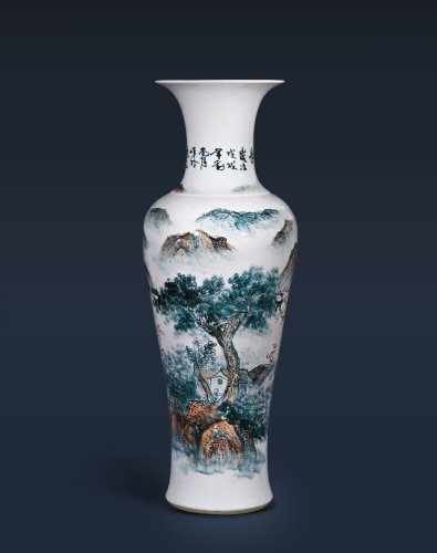 Large Chinese Hand Painted Dragon Ceramic Blue and White Porcelain Floor Vases