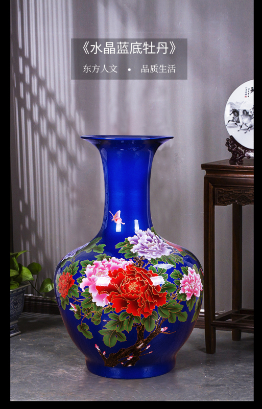 Large Chinese Hand Painted Dragon Ceramic Blue and White Porcelain Floor Vases