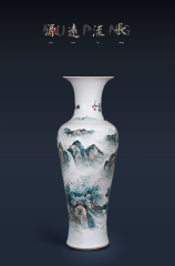 Large Chinese Hand Painted Dragon Ceramic Blue and White Porcelain Floor Vases