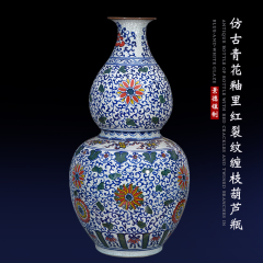 Large Chinese Hand Painted Dragon Ceramic Blue and White Porcelain Floor Vases