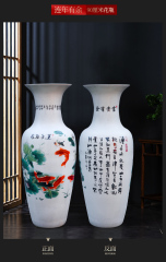Large Chinese Hand Painted Dragon Ceramic Blue and White Porcelain Floor Vases