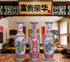 Large Chinese Hand Painted Dragon Ceramic Blue and White Porcelain Floor Vases
