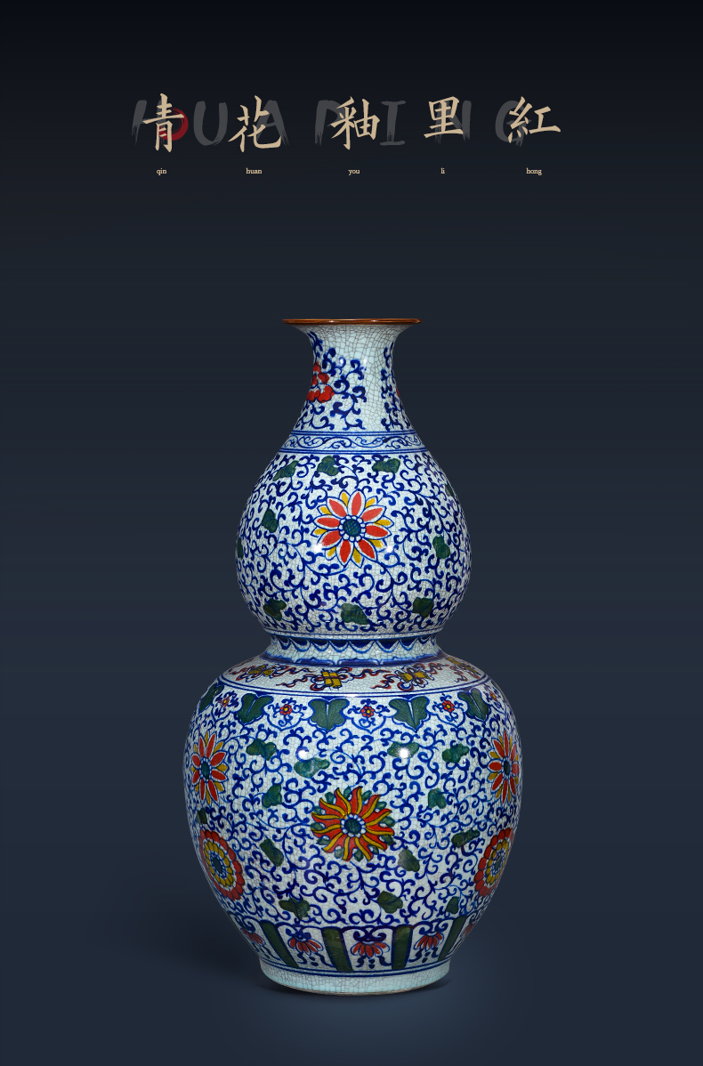 Large Chinese Hand Painted Dragon Ceramic Blue and White Porcelain Floor Vases