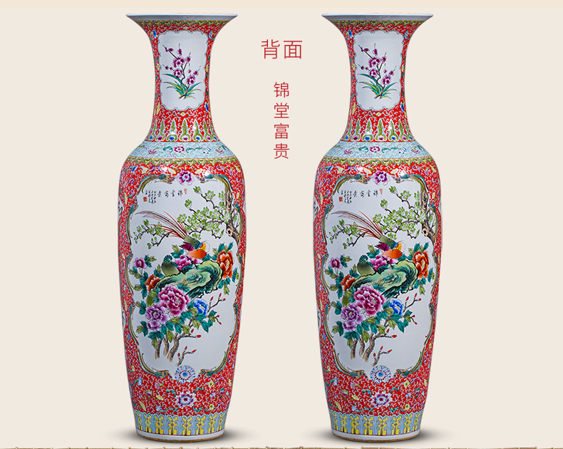 Large Chinese Hand Painted Dragon Ceramic Blue and White Porcelain Floor Vases