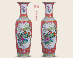 Large Chinese Hand Painted Dragon Ceramic Blue and White Porcelain Floor Vases