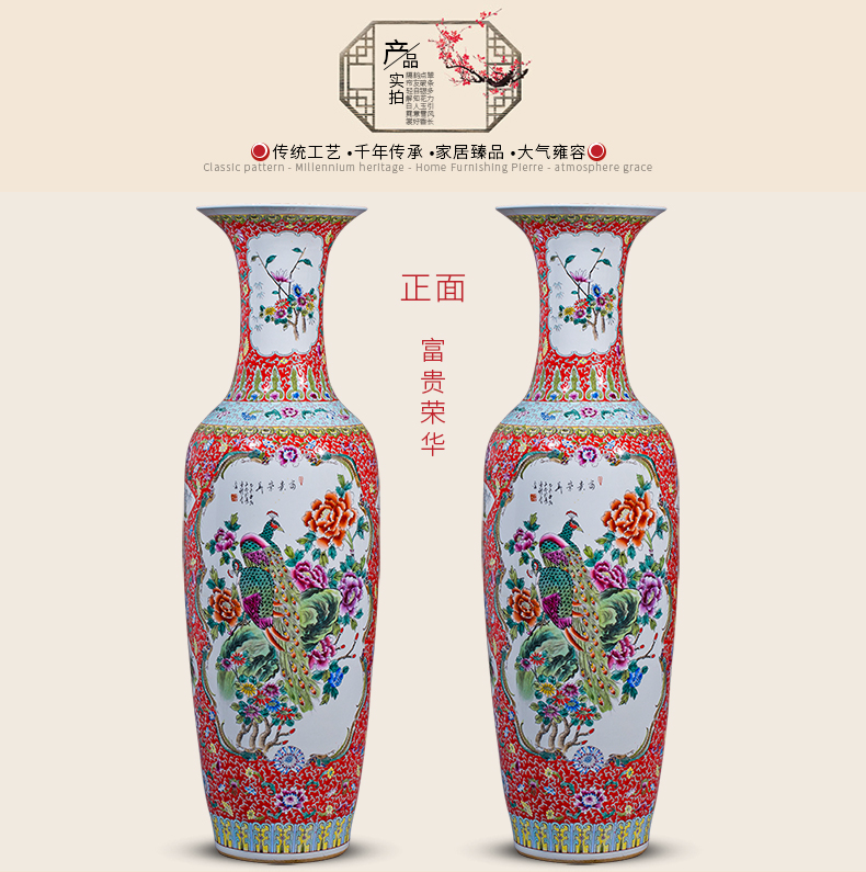 Large Chinese Hand Painted Dragon Ceramic Blue and White Porcelain Floor Vases