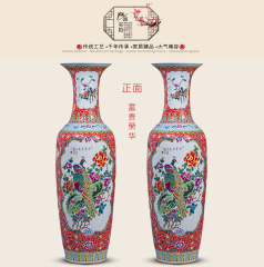 Large Chinese Hand Painted Dragon Ceramic Blue and White Porcelain Floor Vases