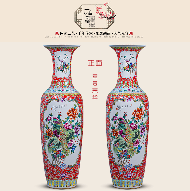 Large Chinese Hand Painted Dragon Ceramic Blue and White Porcelain Floor Vases