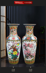 Large Chinese Hand Painted Dragon Ceramic Blue and White Porcelain Floor Vases