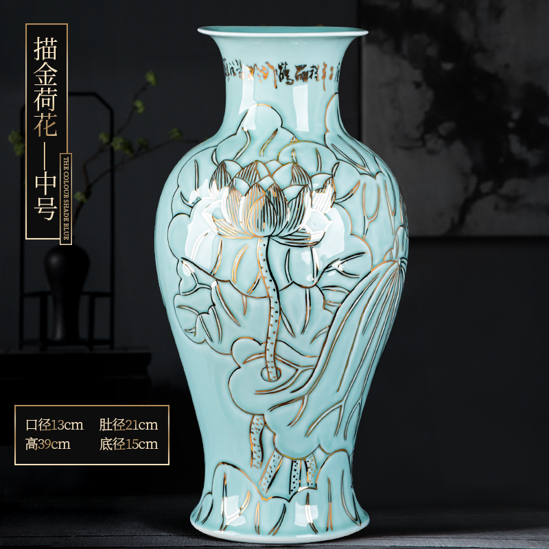 Large Chinese Hand Painted Dragon Ceramic Blue and White Porcelain Floor Vases