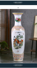 Large Chinese Hand Painted Dragon Ceramic Blue and White Porcelain Floor Vases