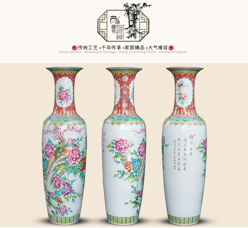 Large Chinese Hand Painted Dragon Ceramic Blue and White Porcelain Floor Vases