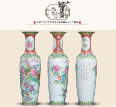 Large Chinese Hand Painted Dragon Ceramic Blue and White Porcelain Floor Vases