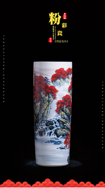 Large Chinese Hand Painted Dragon Ceramic Blue and White Porcelain Floor Vases