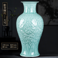 Large Chinese Hand Painted Dragon Ceramic Blue and White Porcelain Floor Vases