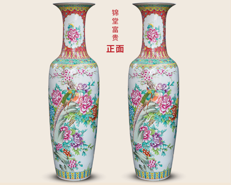 Large Chinese Hand Painted Dragon Ceramic Blue and White Porcelain Floor Vases