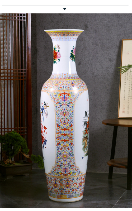 Large Chinese Hand Painted Dragon Ceramic Blue and White Porcelain Floor Vases
