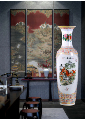 Large Chinese Hand Painted Dragon Ceramic Blue and White Porcelain Floor Vases