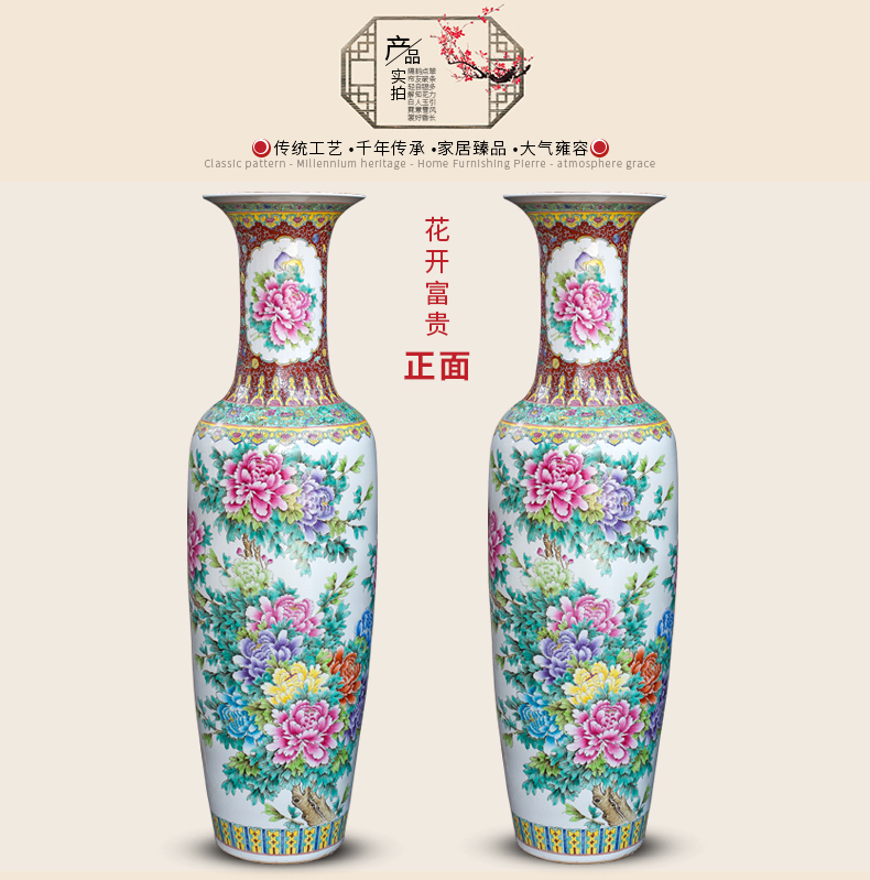 Large Chinese Hand Painted Dragon Ceramic Blue and White Porcelain Floor Vases