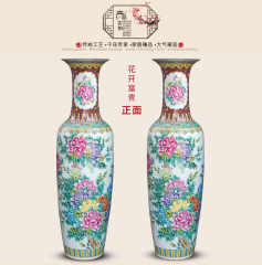 Large Chinese Hand Painted Dragon Ceramic Blue and White Porcelain Floor Vases