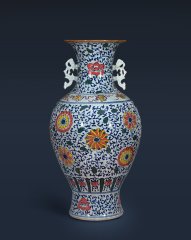 Large Chinese Hand Painted Dragon Ceramic Blue and White Porcelain Floor Vases