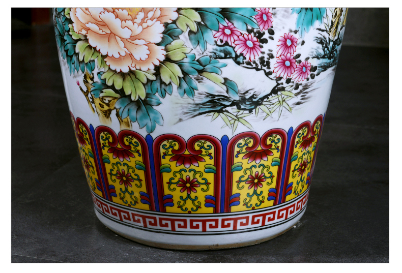 Large Chinese Hand Painted Dragon Ceramic Blue and White Porcelain Floor Vases
