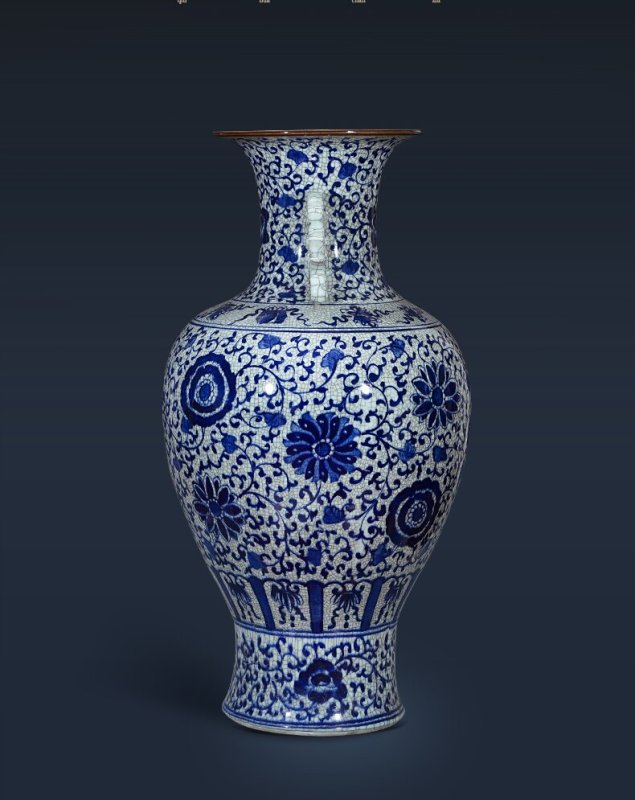 Large Chinese Hand Painted Dragon Ceramic Blue and White Porcelain Floor Vases