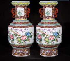 Large Chinese Hand Painted Dragon Ceramic Blue and White Porcelain Floor Vases