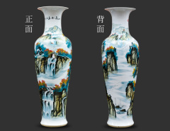Large Chinese Hand Painted Dragon Ceramic Blue and White Porcelain Floor Vases