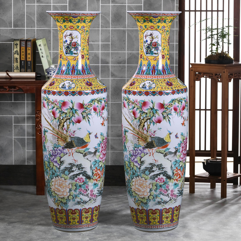 Large Chinese Hand Painted Dragon Ceramic Blue and White Porcelain Floor Vases