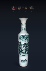 Large Chinese Hand Painted Dragon Ceramic Blue and White Porcelain Floor Vases