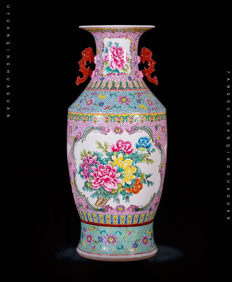 Large Chinese Hand Painted Dragon Ceramic Blue and White Porcelain Floor Vases