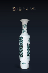 Large Chinese Hand Painted Dragon Ceramic Blue and White Porcelain Floor Vases