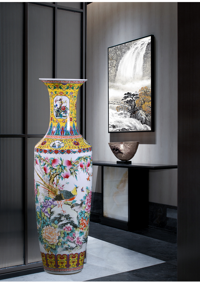 Large Chinese Hand Painted Dragon Ceramic Blue and White Porcelain Floor Vases