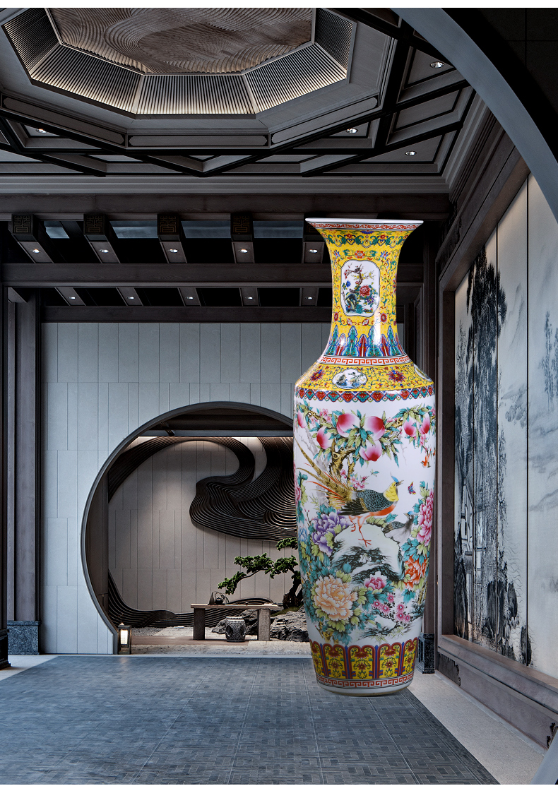 Large Chinese Hand Painted Dragon Ceramic Blue and White Porcelain Floor Vases