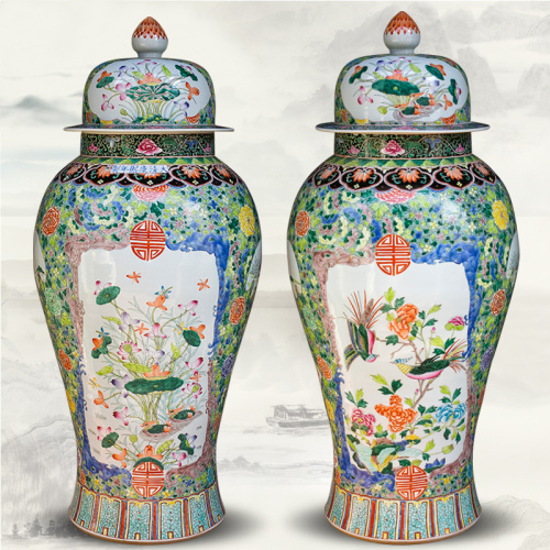 Large Chinese Hand Painted Dragon Ceramic Blue and White Porcelain Floor Vases