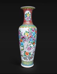 Large Chinese Hand Painted Dragon Ceramic Blue and White Porcelain Floor Vases