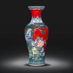 Large Chinese Hand Painted Dragon Ceramic Blue and White Porcelain Floor Vases