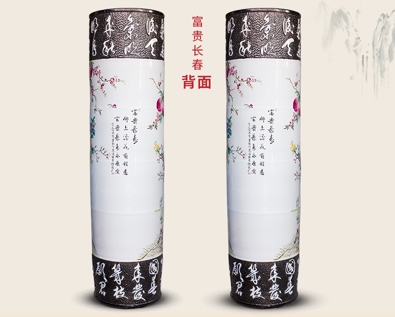 Large Chinese Hand Painted Dragon Ceramic Blue and White Porcelain Floor Vases