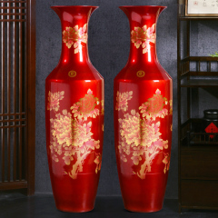 Large Chinese Hand Painted Dragon Ceramic Blue and White Porcelain Floor Vases