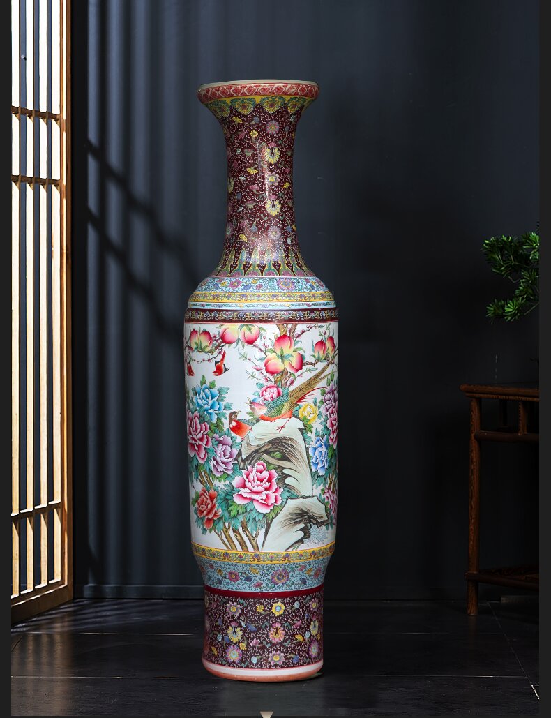 Large Chinese Hand Painted Dragon Ceramic Blue and White Porcelain Floor Vases