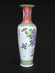 Large Chinese Hand Painted Dragon Ceramic Blue and White Porcelain Floor Vases